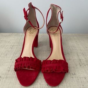 Vince Camuto red block heel